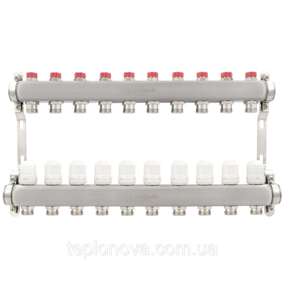 Коллектор нержавейка на 10 пар выходов  