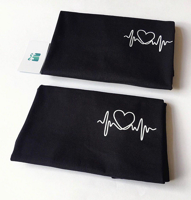 Черные Парные футболки для парня и девушки Черновцы - изображение 1