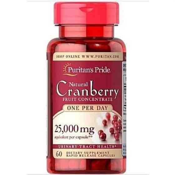 Клюква Puritan's Pride Cranberry Fruit Concentrate 25000 mg 60 Softgels Луцк