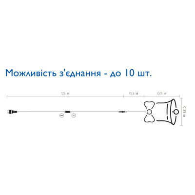 Гірлянда Delux Motif flash Bell 50 х 35 см червоний/зелений IP44 EN (90012987) Вінниця - фото 2