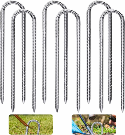 Комплект 6 шт U-подібні арматурні скоби з оцинкованої сталі 30 см Луцк