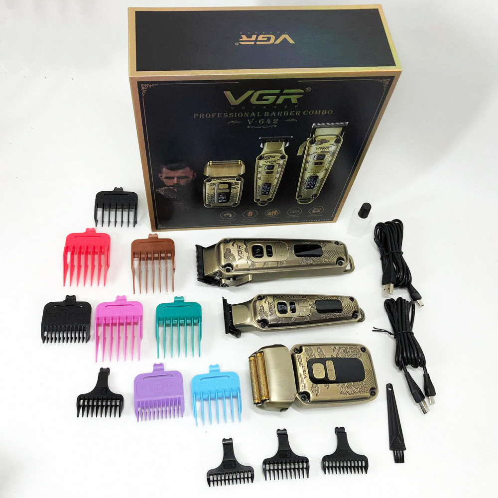 Професійна акумуляторна машинка Акумулятор VGR, Бездротовий акумуляторний тример для стрижки волосся KN-67 Львів - фото 6