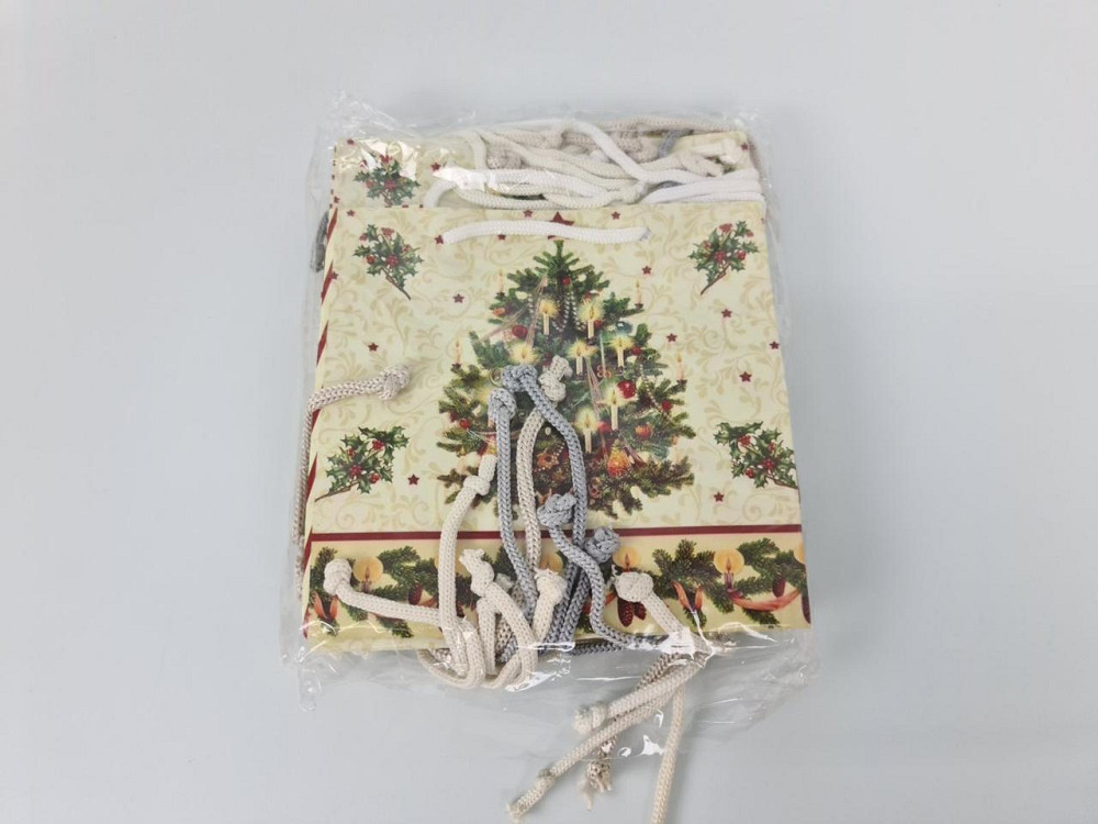 Новогодние, бумажные ,подарочные  пакеты с ручкой Чашка 16/16/8-020 (12 шт) Харьков - изображение 2