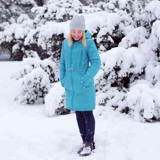 Зимняя куртка для беременных 2 в 1-бирюза(розмір XS) Киев