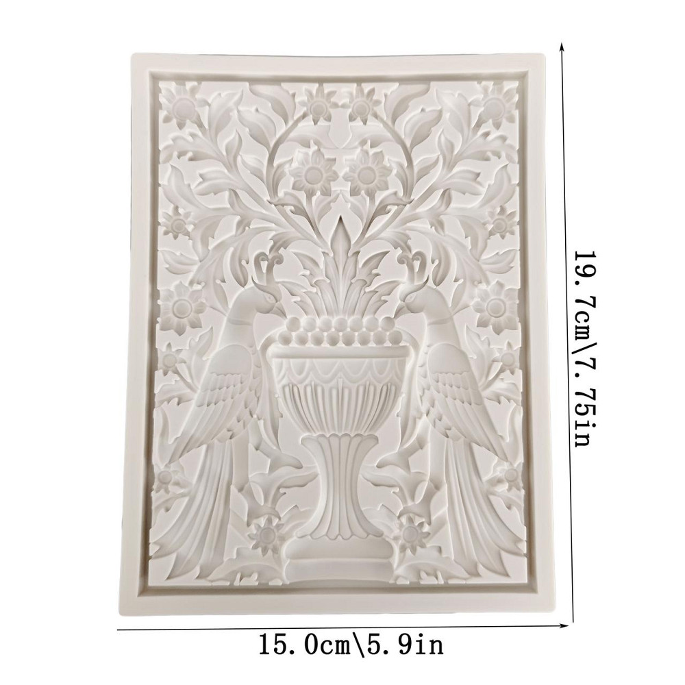 Молд силиконовый Птицы 197 на 150 мм серый Киев - изображение 7