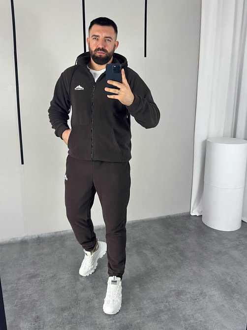 Мужской костюм из флис- полара XL-XXL, шоколад Одесса - изображение 1