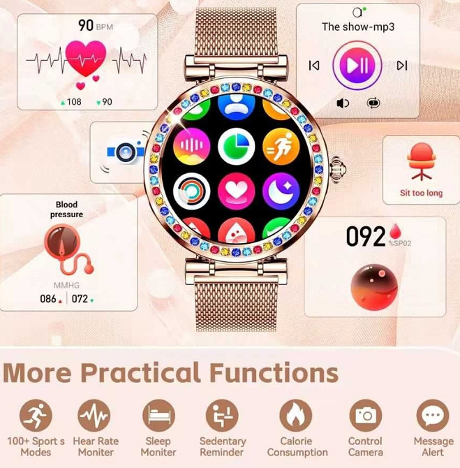 Жіночий смарт-годинник: EIGIIS CF30 RAINBOY. NFC. Київ - фото 2