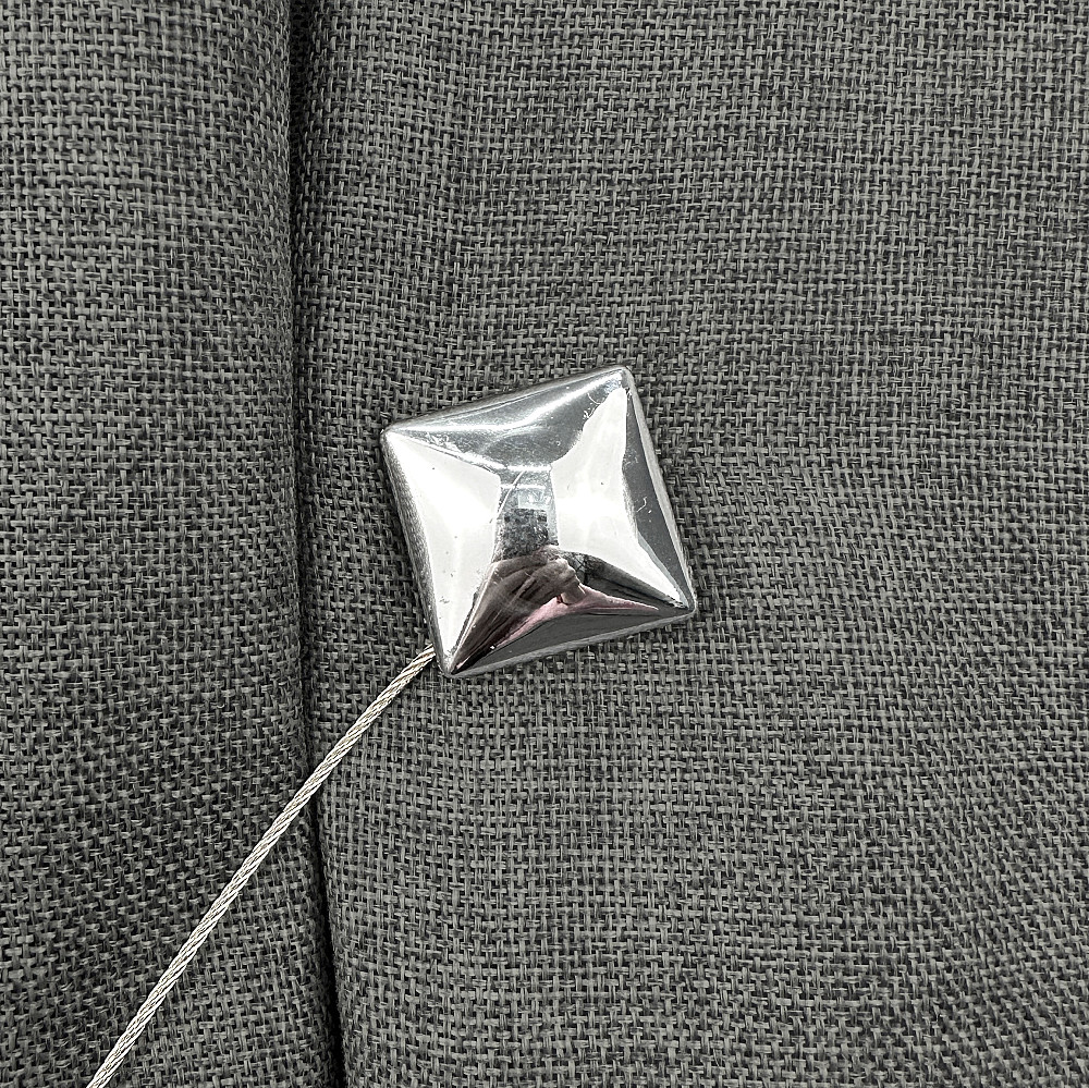 Магниты для штор и гардин Квадрат двусторонние набор 2 шт Серебристый (81-284) Киев - изображение 3