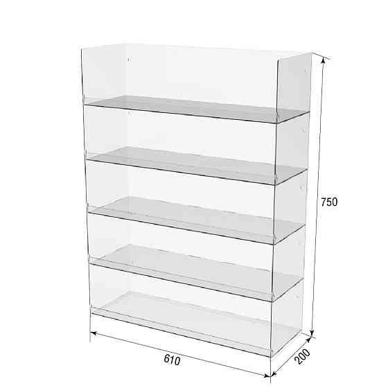 Підставка вітрина EKOSTAR 5 полиць 610х200х750 Київ