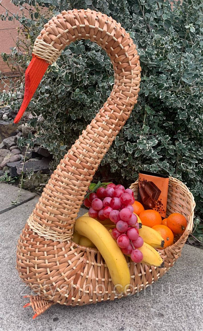 Кошик-лебідь плетений Київ - фото 3