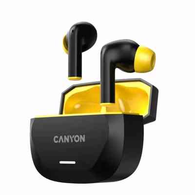 Навушники Canyon Hexagon 7 TWS ANC+ENC Wireless Charge Black/Yellow (CNS-TWS7BY) Вінниця