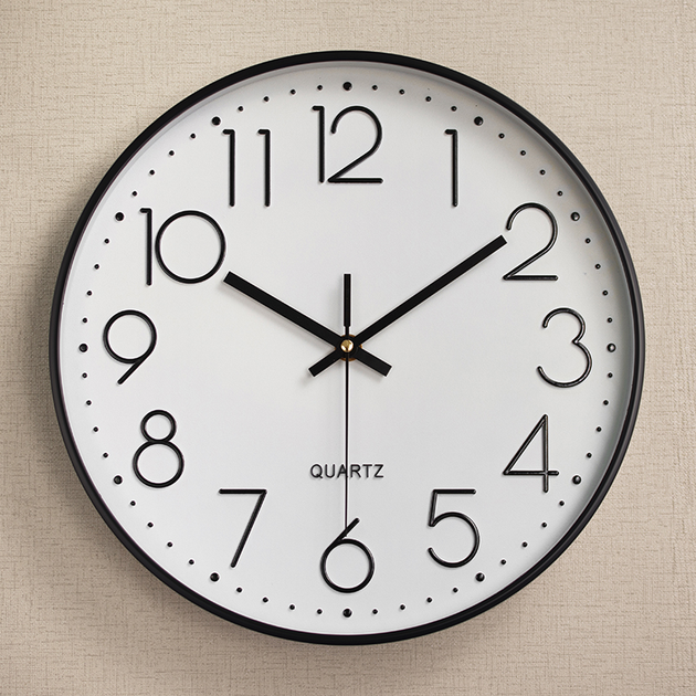 Годинник настінний безшумний 20 см біло-чорний Харків - фото 1