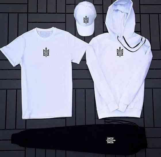 Комплект весняний: Худі \ джогери \ футболка та кепка з тризубом Чернівці