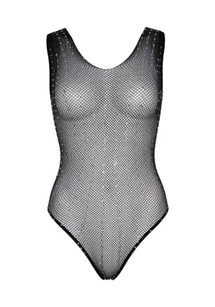 Leg Avenue Rhinestone fishnet bodysuit OS Black Львов
