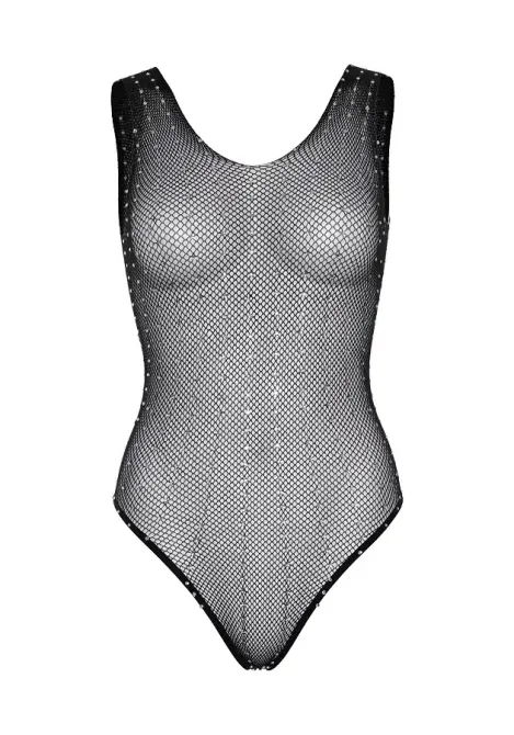 Leg Avenue Rhinestone fishnet bodysuit OS Black Львов - изображение 5