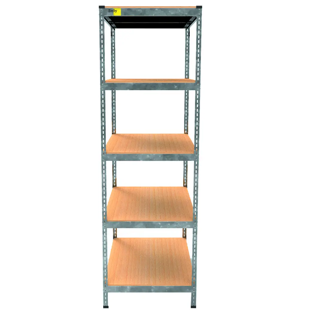 Металевий стелаж Emby Light Series (розмір 2100х600x600мм) 5 полиць ДСП до 100кг Оцинкований Київ - фото 3