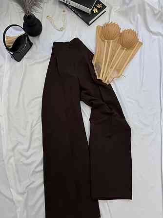 Женские базовые брюки палаццо костюмка Шоколадный, 50/52 Одесса