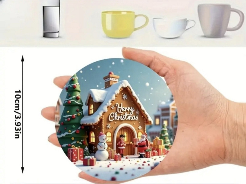 Комплект різдвяних підставок під чашки 6 шт №4 Сміла - фото 2