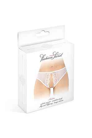 Трусики с открытым доступом Fashion Secret Ambre White, сетка Sex Aura Киев