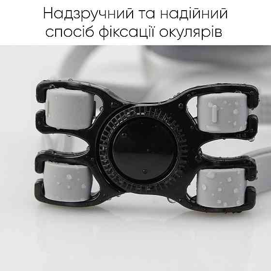 Окуляри для плавання Renvo Parma Уні Anti-fog Чорний, Сірий OSFM (2SG500-02) Киев