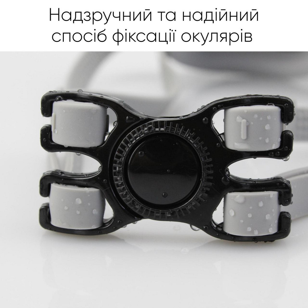 Окуляри для плавання Renvo Parma Уні Anti-fog Чорний, Сірий OSFM (2SG500-02) Киев - изображение 4