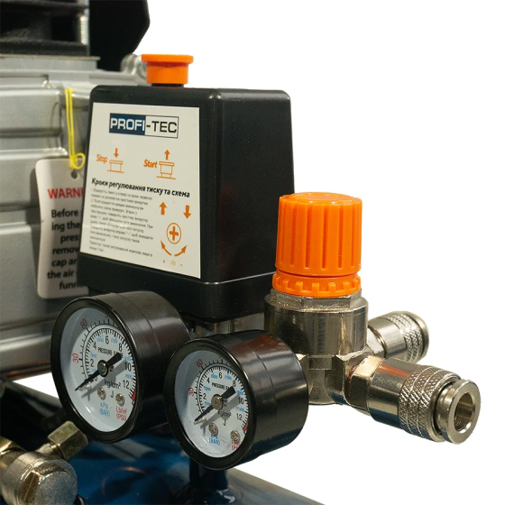 Потужний масляний компресор PROFI-TEC OC-24 (24 л, 1,5 кВт, 195 л/мин) 007818 Київ