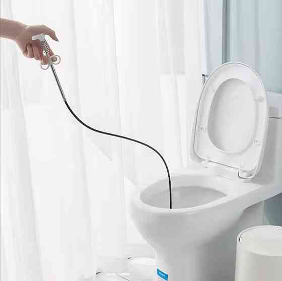 Трос с захватом для чистки труб 1,6 м черный Киев