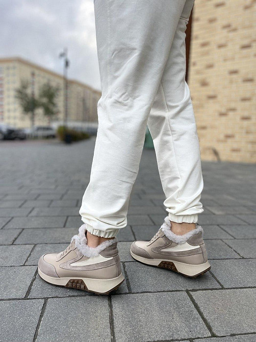 Ditas Кроссовки женские DITAS капучино натуральная кожа+замша зимние 38р.39р.41р. (5291) Коломия - фото 4