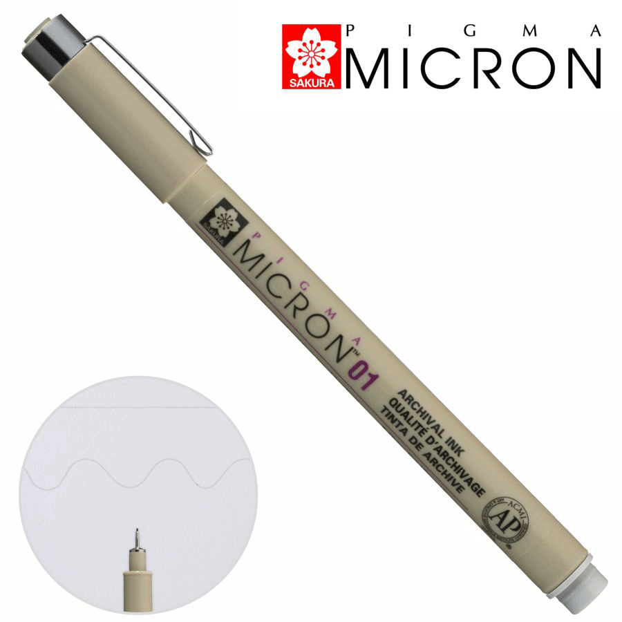 Линер PIGMA MICRON (0.1), 0,25мм, Серый, Светлый, Sakura Киев - изображение 1