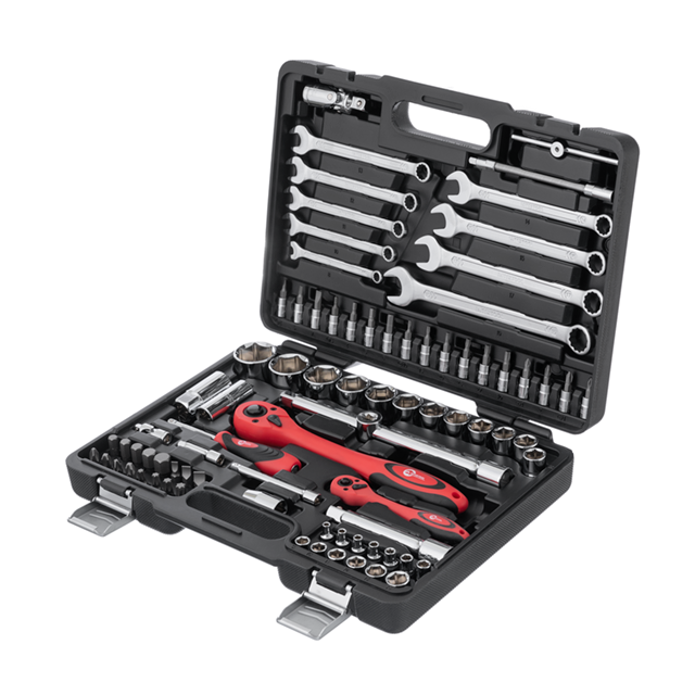 Набір інструментів INTERTOOL 1/2 "& 1/4"; 82од, Cr-V - набір інструменту для гаража Львів - фото 5