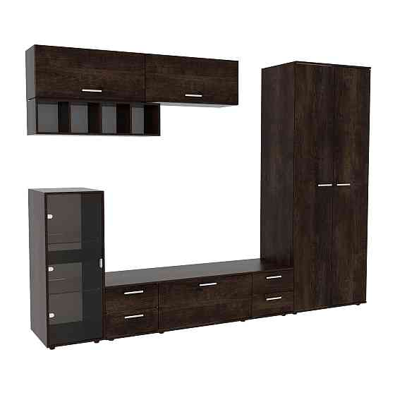 Стенка в гостиную Hugo-1, Дуб Конкордия, 2860х520х2120 Львов