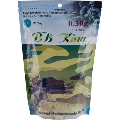 Страйкбольные шарики BB King Normal 6мм 0,30г 1кг/уп (1401.00.04) Винница - изображение 1