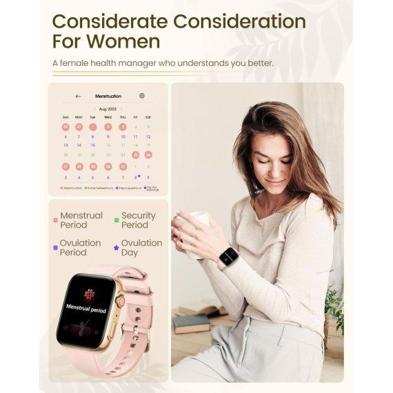 Женские умные смарт часы Smart Sensation + 2 ремешка (Gold) Винница - изображение 6