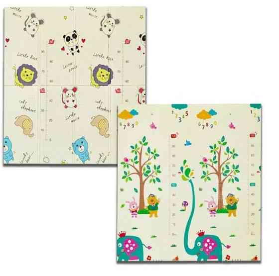 Дитячий ігровий двосторонній килимок Слонік та Звірі 200х180х0.8см Київ