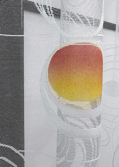 Короткая тюль, высота 1,5 м., жаккард цвет белый 1883т Киев - изображение 5