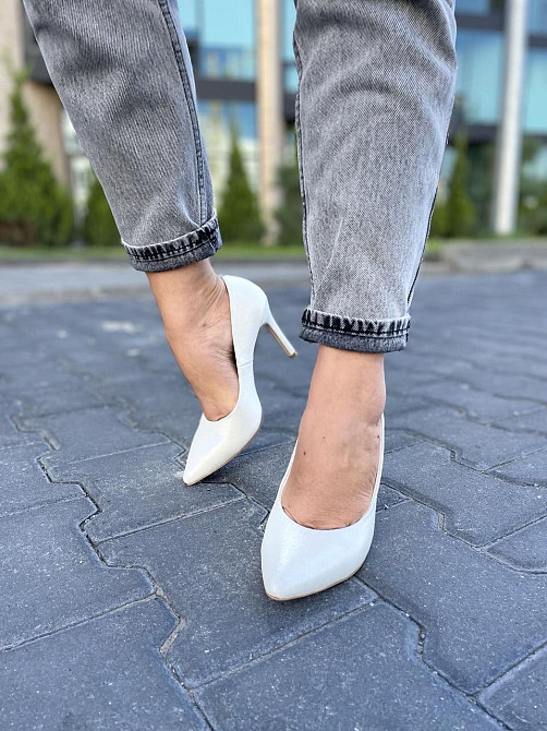 Nivelle Туфлі жіночі NIVELLE срібні натуральна шкіра-сатин каблук 10см 36р.-23.5см 37р.-24см 38 Коломыя - изображение 7