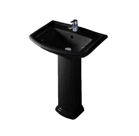 Раковина RAK Ceramics Washington комплект з ніжкою 760x540x830 мм Чорний Вінниця