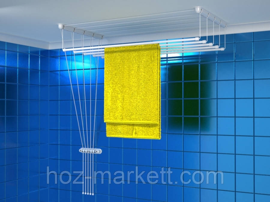 Сушарка 1.6 метра для білизни настінно-стельова посилена на шість прутів Харків - фото 4