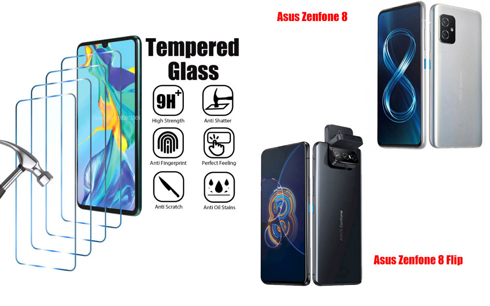 Защитное стекло ArmorGlass для Asus Zenfone 8, Zenfone 8 Flip – устойчивое к царапинам и ударам Киев - изображение 1