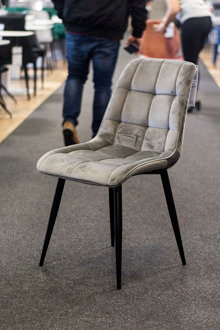 Стілець CHIC VELVET чорний каркас/сірий BL.14 Київ - фото 16