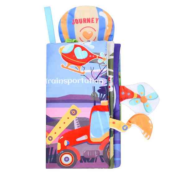 Развивающая книжка-шуршалка 668-230(Trainsportation) английские слова Винница