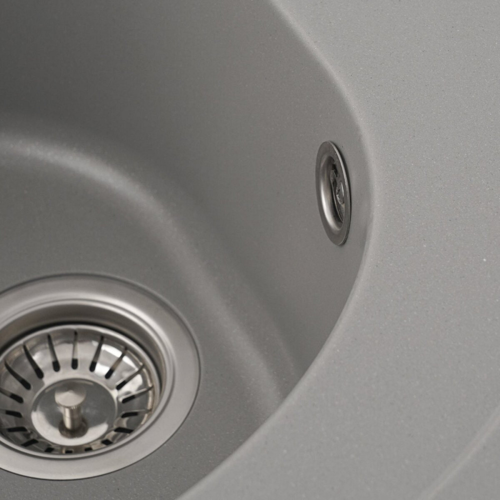 VALESO Гранітна мийка для кухні VALESO LUNA 510 матова Сірий металік Коломия - фото 13