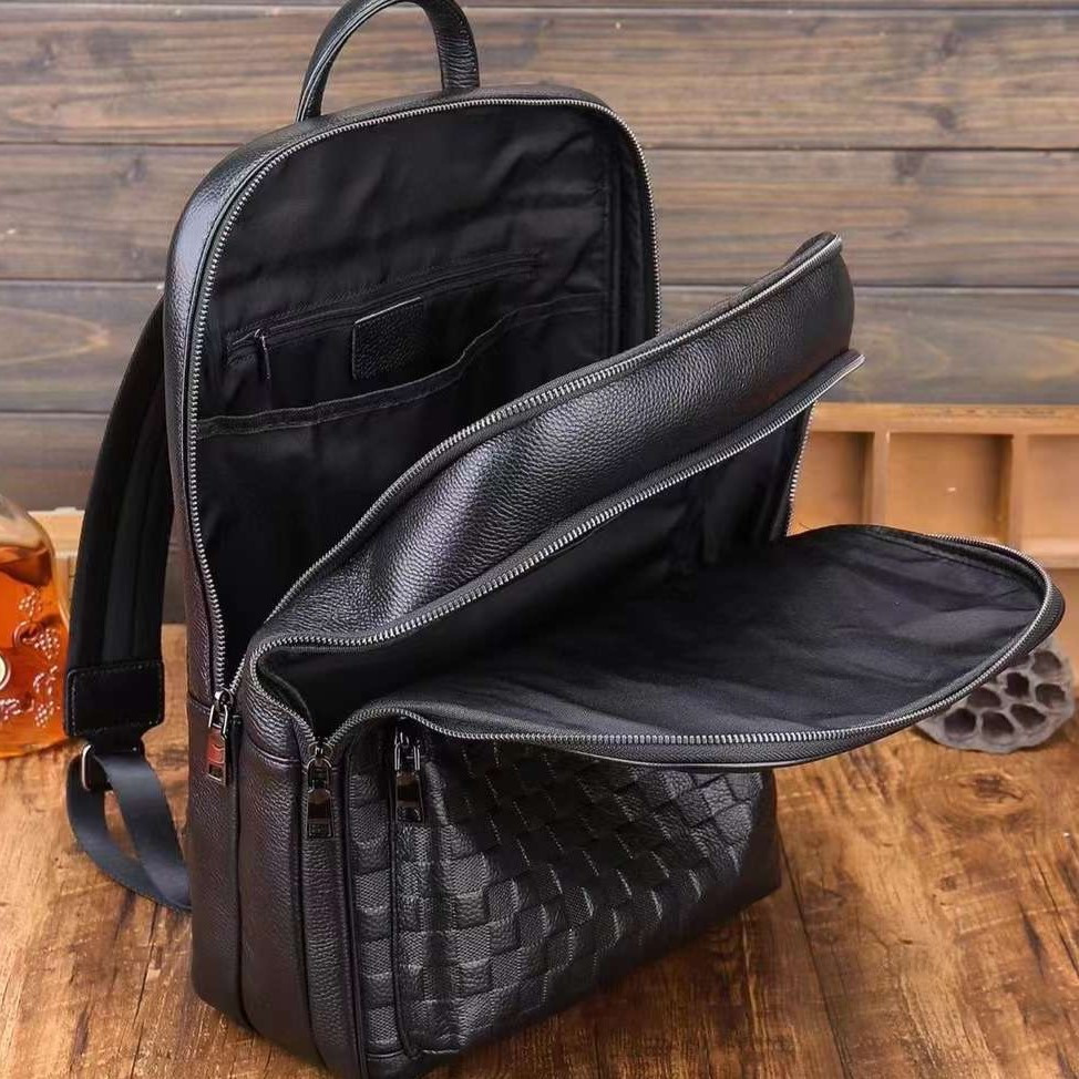 Чоловічий рюкзак Tiding Bag (30 х 41 х 12 см) з натуральної шкіри Чорний Вінниця - фото 7
