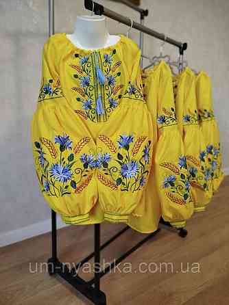 Дитяча вишиванка з волошками та колосками Кривий Ріг