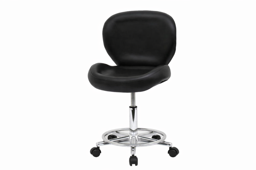 Стул мастера со спинкой на колесах, регулировка высоты, мод.886 Черный Киев - изображение 1
