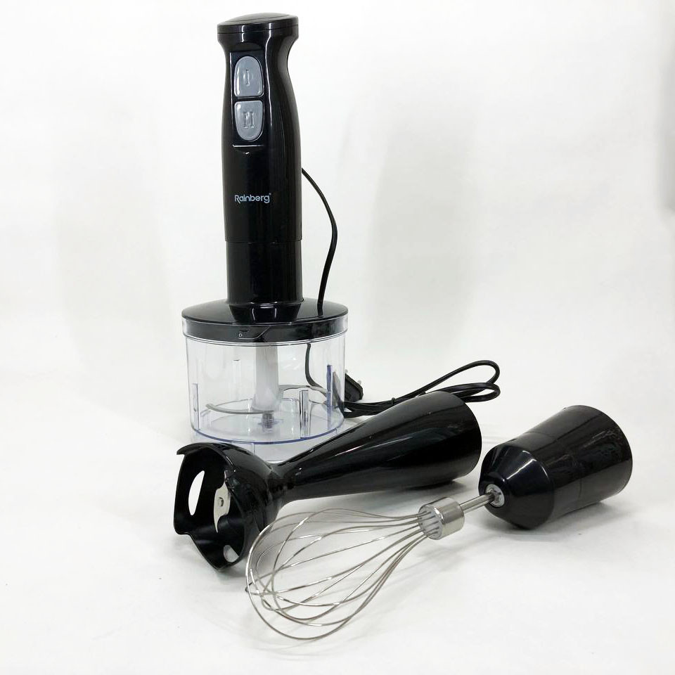 Блендер з тихим режимом Rainberg RB-2243, Блендер для кухні подрібнювач з чашею Блендери насадками CP-88 Львів - фото 4