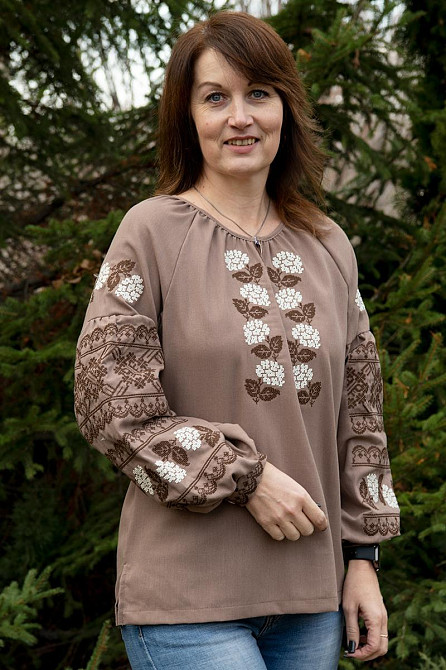 Вишиванка для хлопчиків, лляна, кавова, топ Київ - фото 5