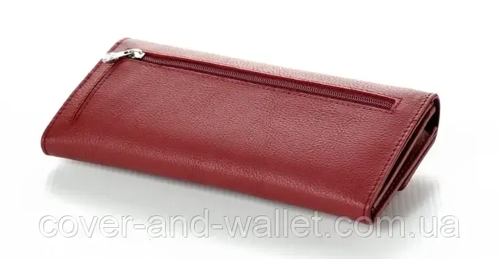 Червоний жіночий гаманець конверт із натуральної шкіри на багато карток ST 212 Київ - фото 2