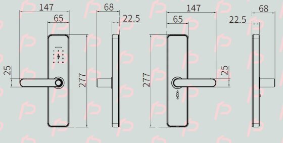 PES Ministr біометричний смарт-замок чорний Київ