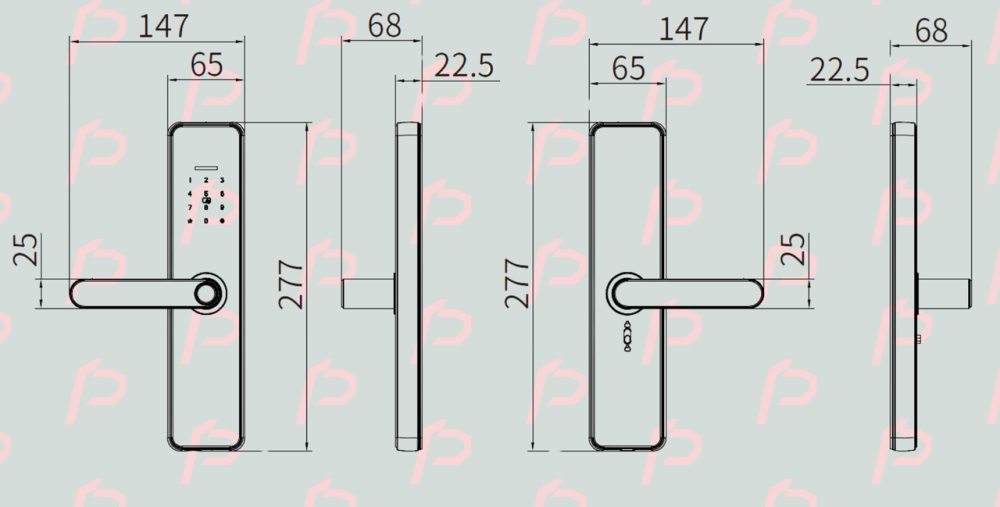 PES Ministr біометричний смарт-замок чорний Київ - фото 2
